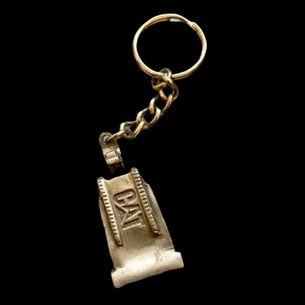 Pewter Caterpiller Bulldozer Key Chain